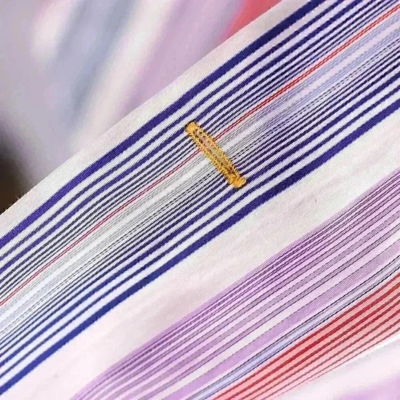 Robert Talbott Carmel Button Down Shirt Large Mens Red/Blue/ Purple 100% Cotton - Picture 4 of 12